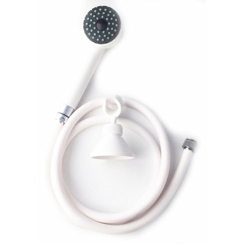 foto del prodotto bagnoclic kit per doccia bianco completo, con supporto, flessibile e doccetta