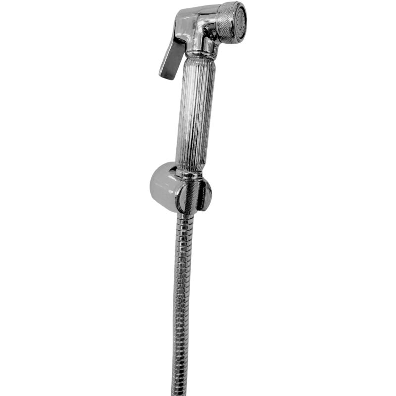 foto del prodotto bagnoclic kit per wc in ottone completo di flessibile 150 e supporto abs