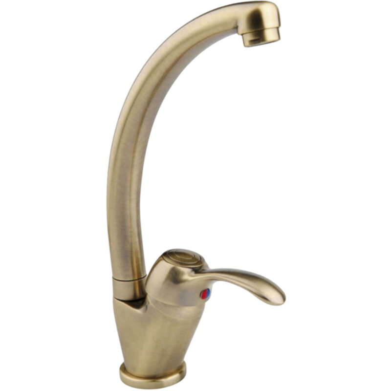 foto del prodotto bagnoclic miscelatore per bagno o cucina bronzato completo con canna alta