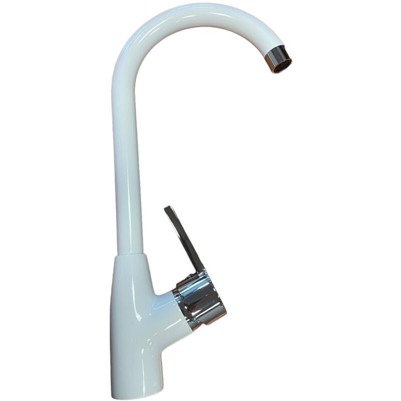 foto del prodotto bagnoclic miscelatore per cucina bianco lucido