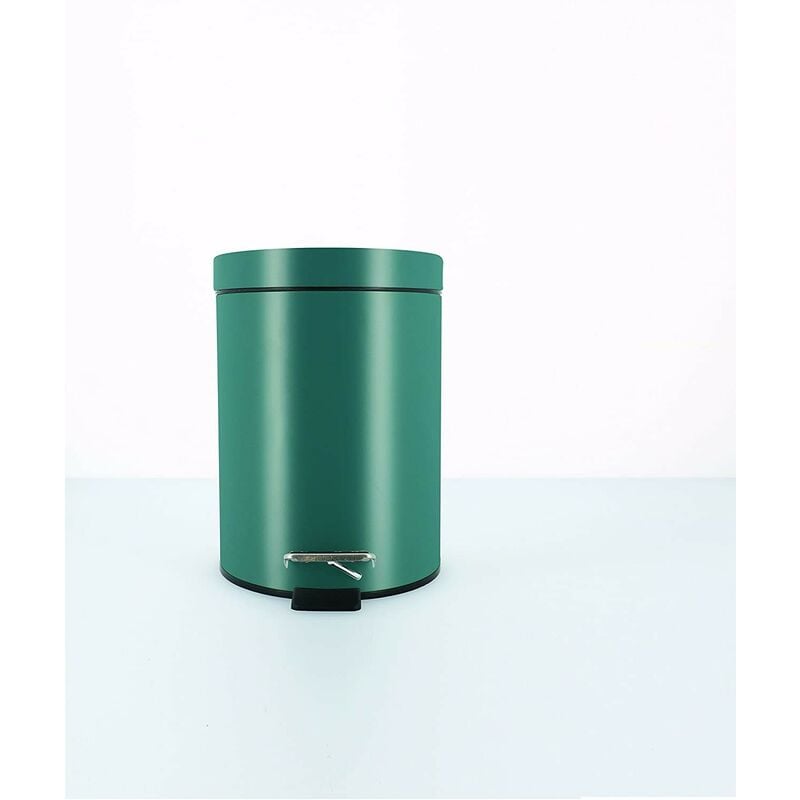 foto del prodotto bagnoclic pattumiera vega, taglia small, 5 litri, blu, materiale in ferro, 20,5 x 20,5 x 29 cm