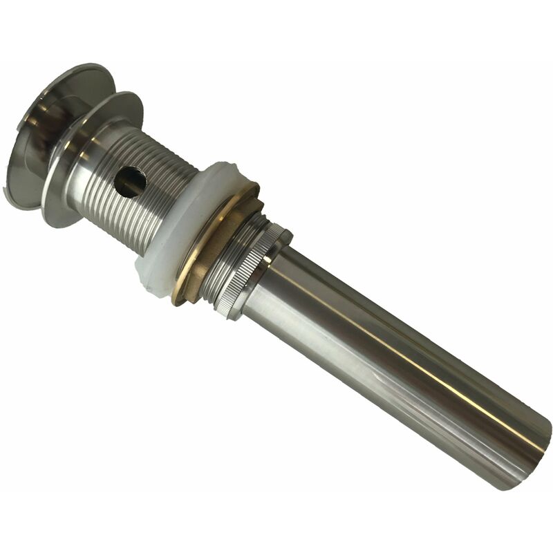 foto del prodotto bagnoclic piletta clip clap effetto acciaio inox satinato con troppo pieno