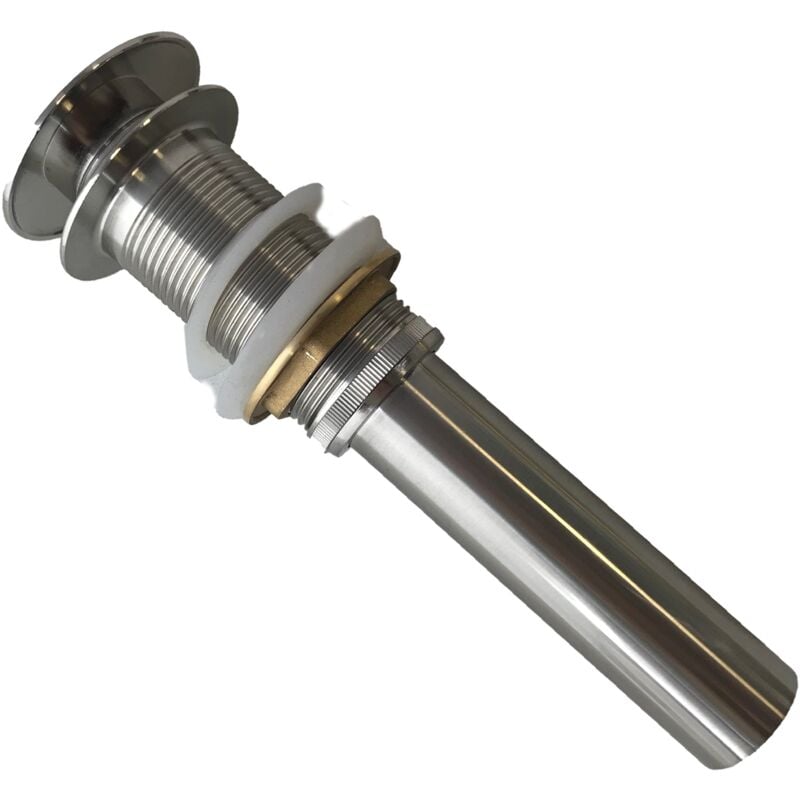foto del prodotto bagnoclic piletta clip clap effetto acciaio inox satinato senza troppo pieno