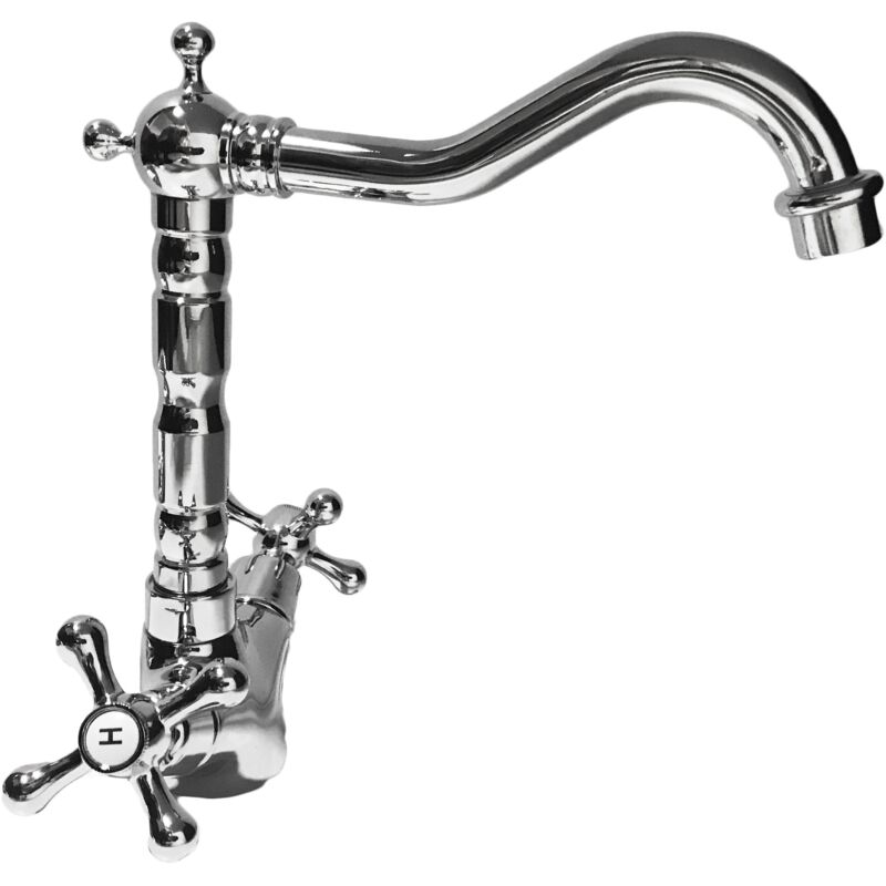foto del prodotto bagnoclic rubinetto artistico vintage per bagno o cucina, belle epoque maniglia a stella
