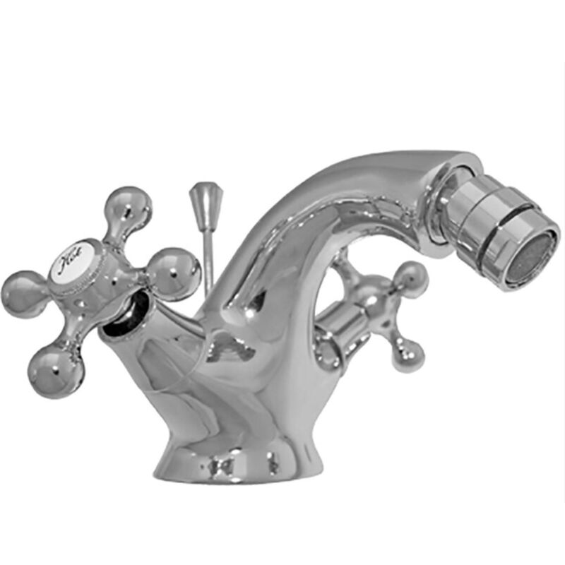 foto del prodotto bagnoclic rubinetto bagno bidet con snodo orientabile stile vintage, in ottone pesante piletta inclusa cromato