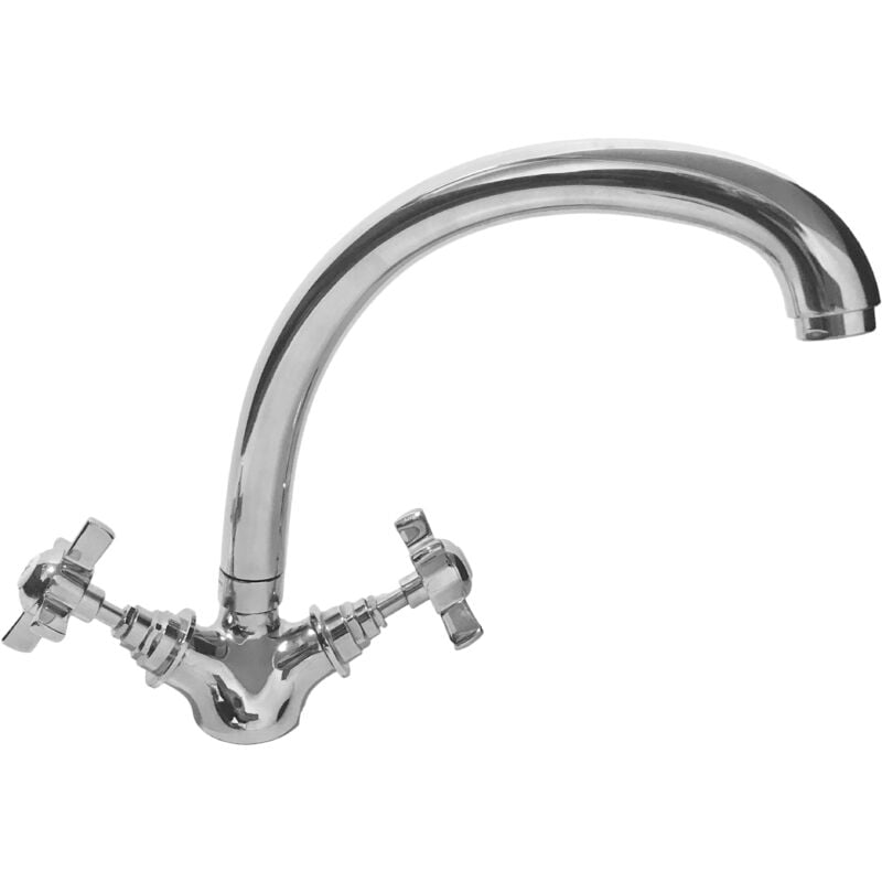 foto del prodotto bagnoclic rubinetto cucina lavabo cromato maniglie stella retro