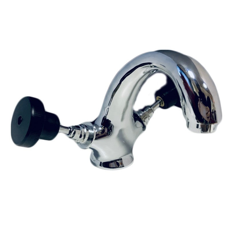 foto del prodotto bagnoclic rubinetto da bagno lavabo maniglie nere industrial, stile industrial epoca