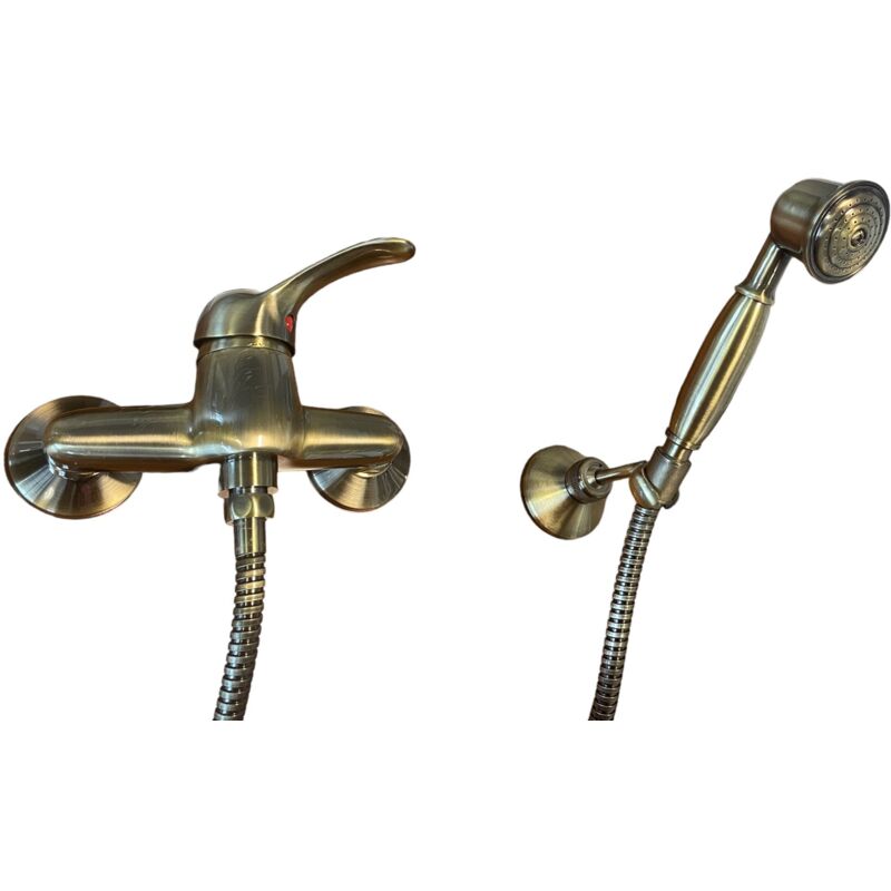 foto del prodotto bagnoclic rubinetto miscelatore doccia bronzato completo, in ottone