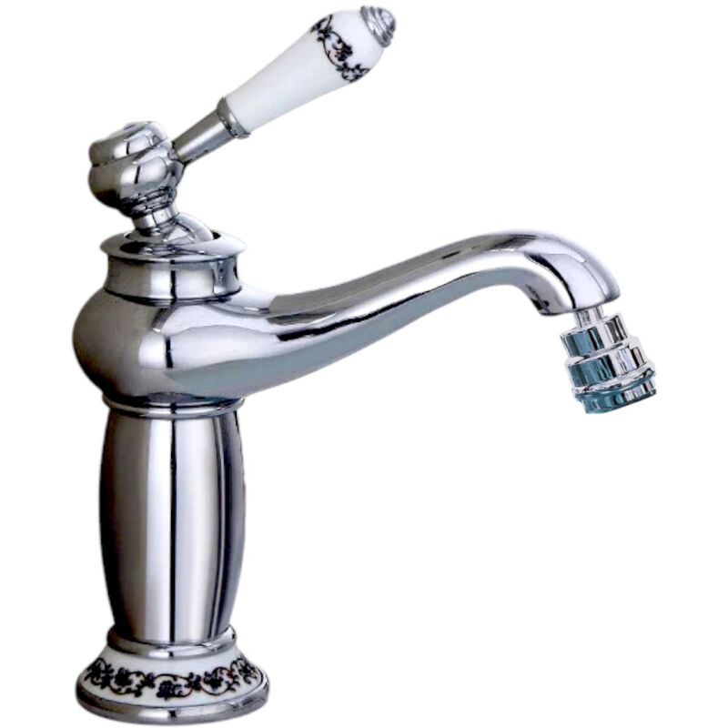 foto del prodotto bagnoclic rubinetto miscelatore per bidet bagno vintage con dettagli in ceramica cromato