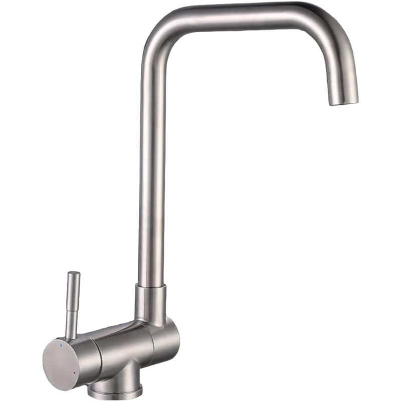 foto del prodotto bagnoclic rubinetto miscelatore per cucina abbattibile sottofinestra acciaio inox satinato opaco