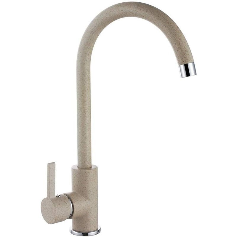 foto del prodotto bagnoclic rubinetto miscelatore per cucina avena sabbia, canna ombrello