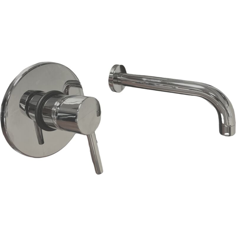 foto del prodotto bagnoclic rubinetto miscelatore per lavabo a parete con maniglia a stick