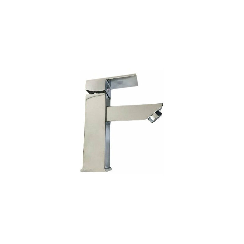 foto del prodotto bagnoclic rubinetto miscelatore quadrato per lavabo design moderno squadrato