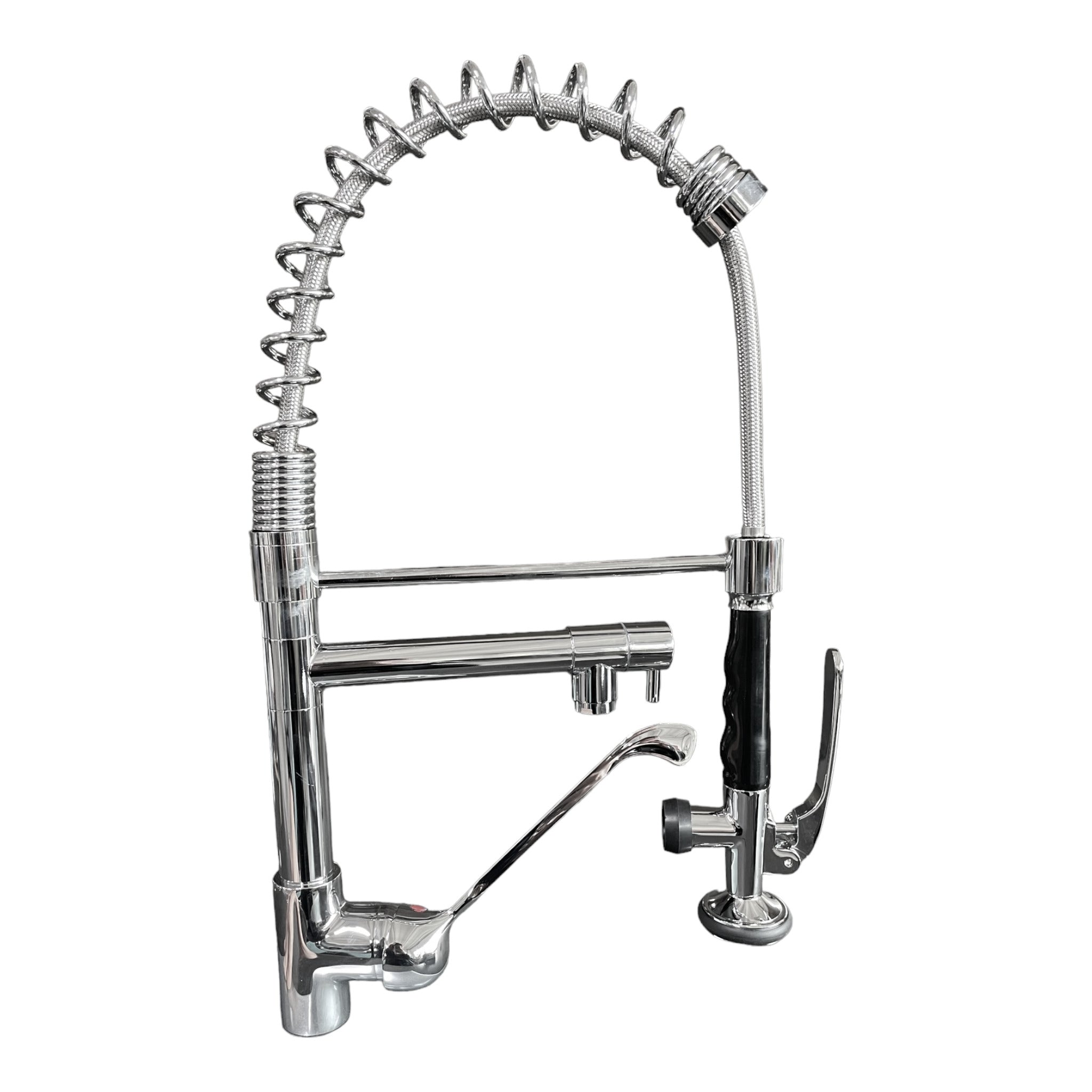 foto del prodotto bagnoclic rubinetto per cucina industriale con leva clinica e doccetta multigetto