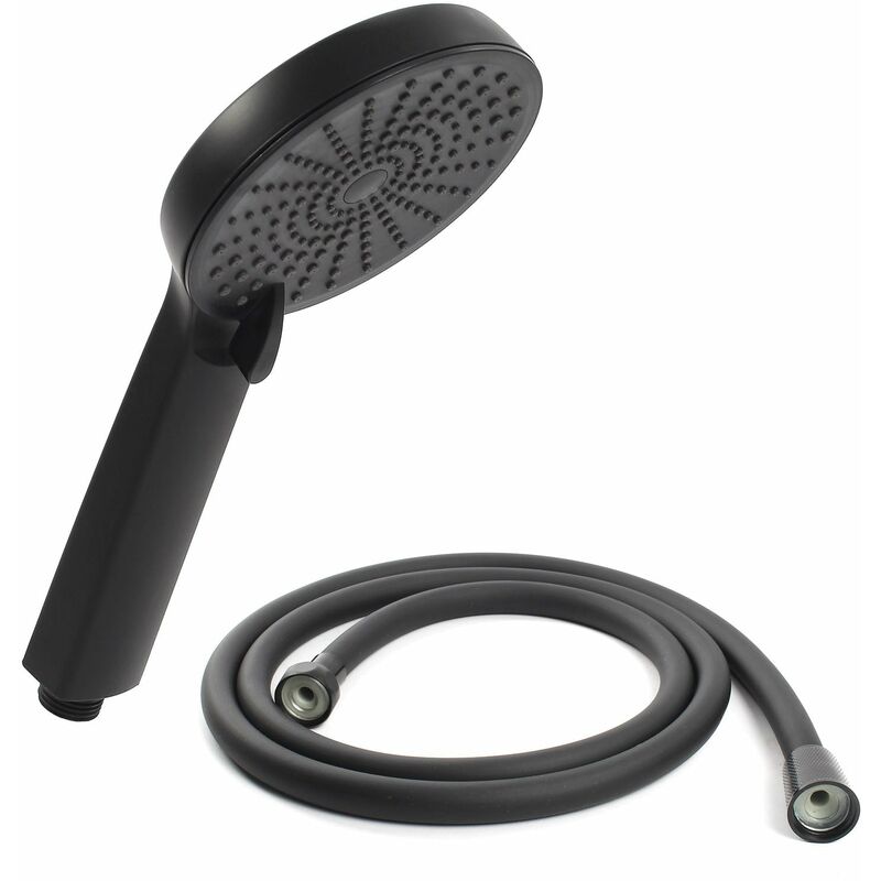 foto del prodotto bagnoclic set doccia nero opaco doccetta e flessibile doccia