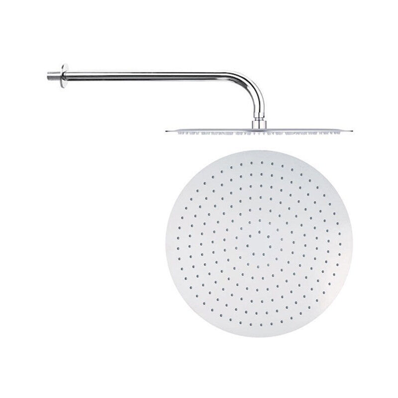 foto del prodotto bagnoclic soffione doccia 20 cm con braccio doccia 25 tutto acciaio inox