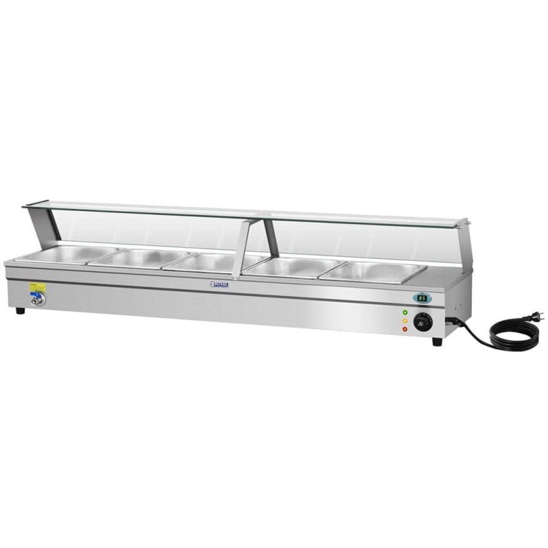foto del prodotto bagnomaria 2.200 watt 5 x gn 1 2 con rubinetto di scarico 14 0000560
