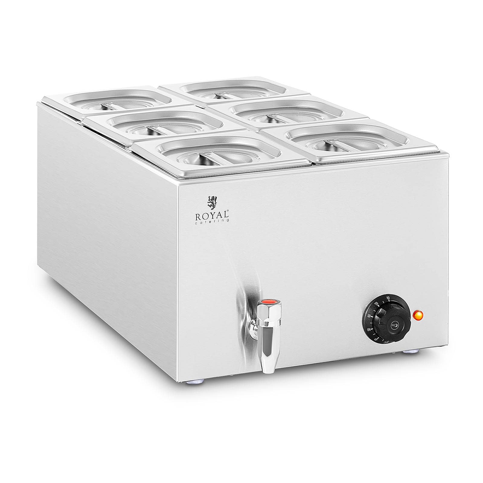 foto del prodotto bagnomaria 600 watt 6 x gn 1 6 rubinetto di scarico 14 0004221