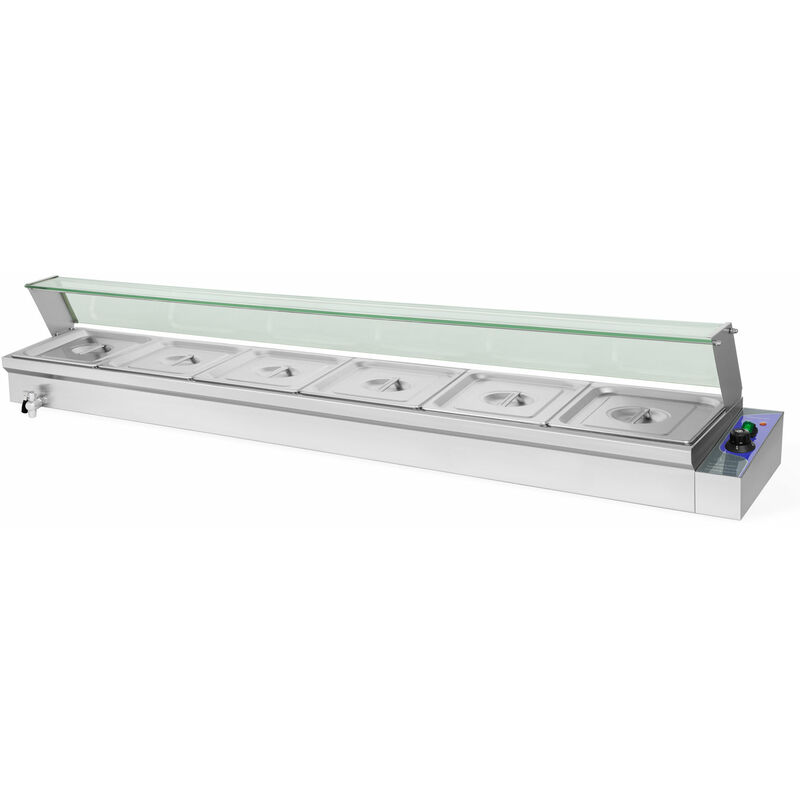 foto del prodotto bagnomaria elettrico scaldavivande professionale 6x contenitori gn 1 2 vertes