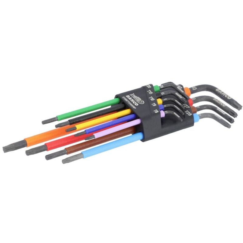 foto del prodotto bahco c1997torx 9p profilo a t kit di chiavi a brugola t 8, t 9, t 10, t 15, t 20, t 25, t 27, t 30, t 40 9 parti