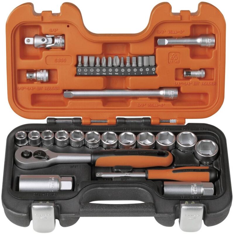 foto del prodotto bahco kit di chiavi a bussola 34 parti s330