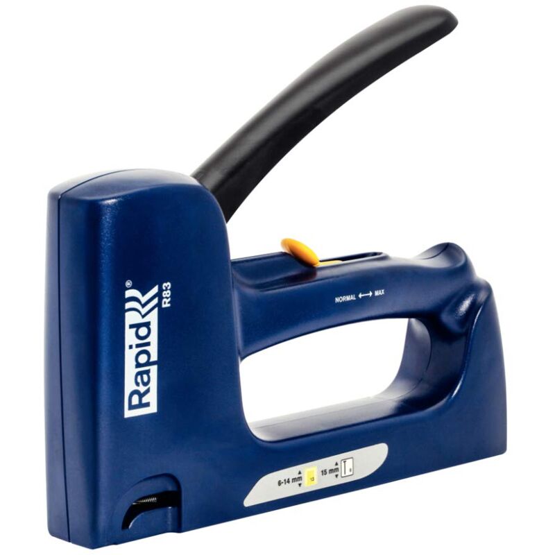 foto del prodotto bahco rapid r83 pistola multifunzione 2 in 1 per graffette n. 13 e chiodi n. 8, dotata di impugnatura ergonomica e parti interne in acciaio, adatta