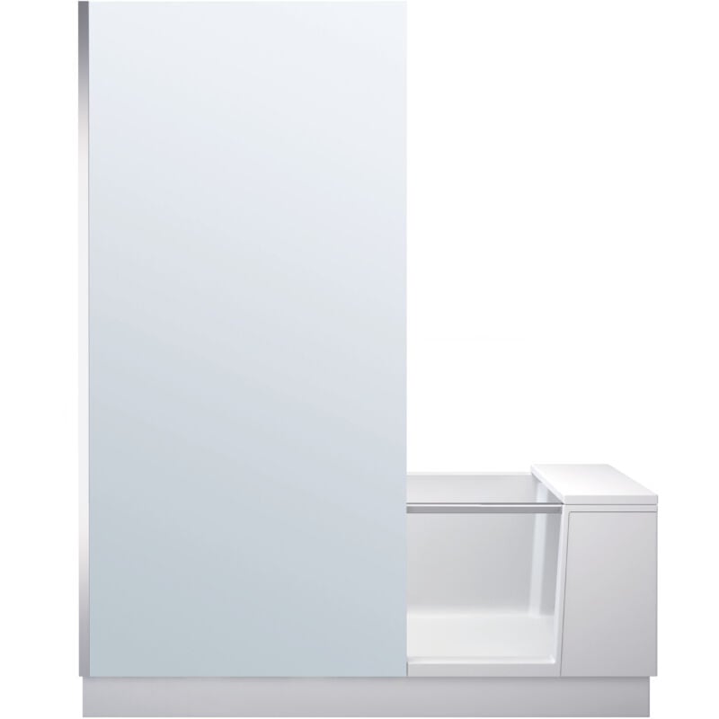 foto del prodotto baignoires duravit shower bath avec porte, verre clair angle