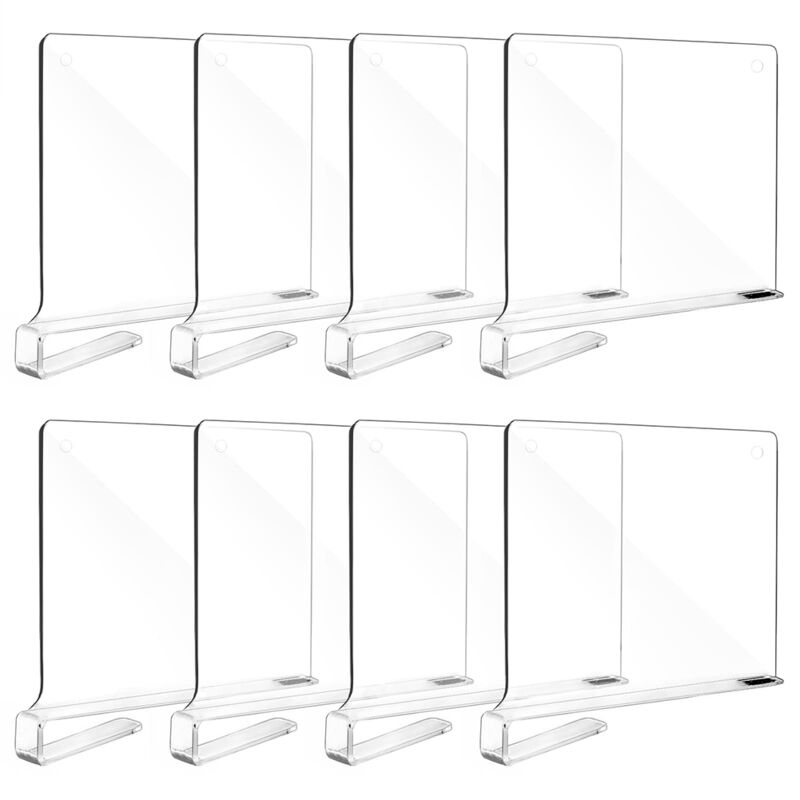 foto del prodotto bakaji 8 x divisori acrilico trasparente mensole organizer armadio separatori x scaffali