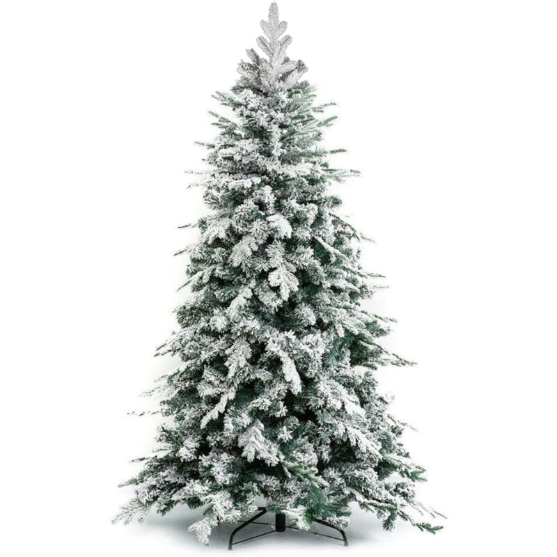 foto del prodotto bakaji albero di natale innevato artide 240 cm folto foltissimo realistico 1260 punte