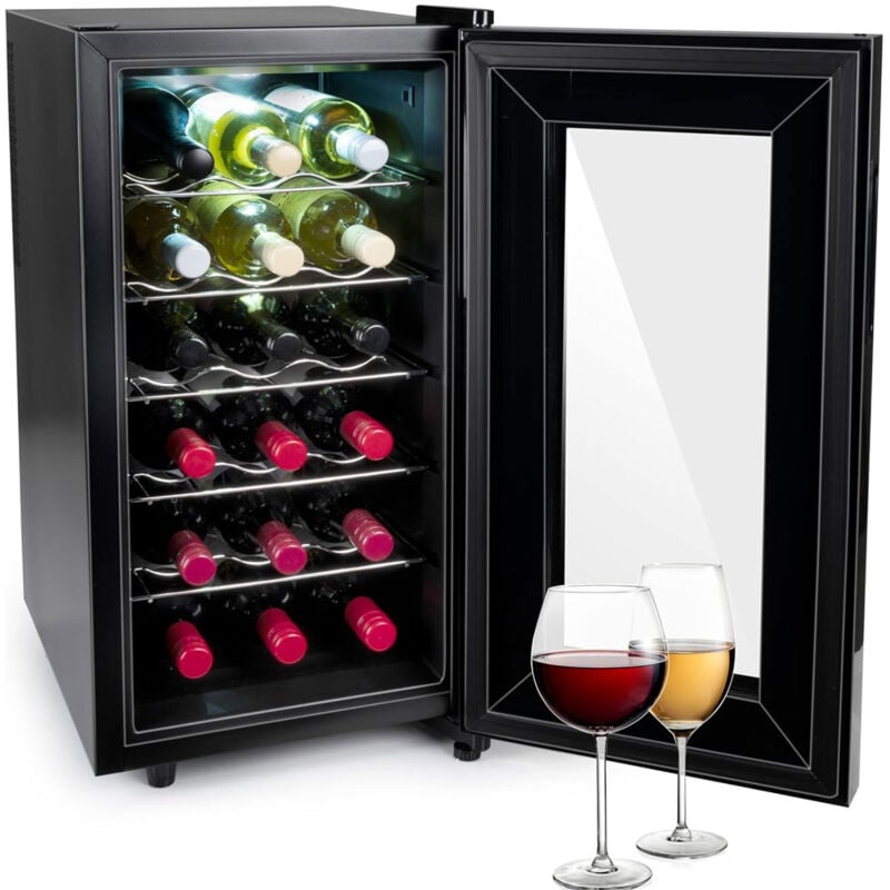 foto del prodotto bakaji cantina refrigerante vino cantinetta frigo elettrica 18 bottiglie 52 lt 70w