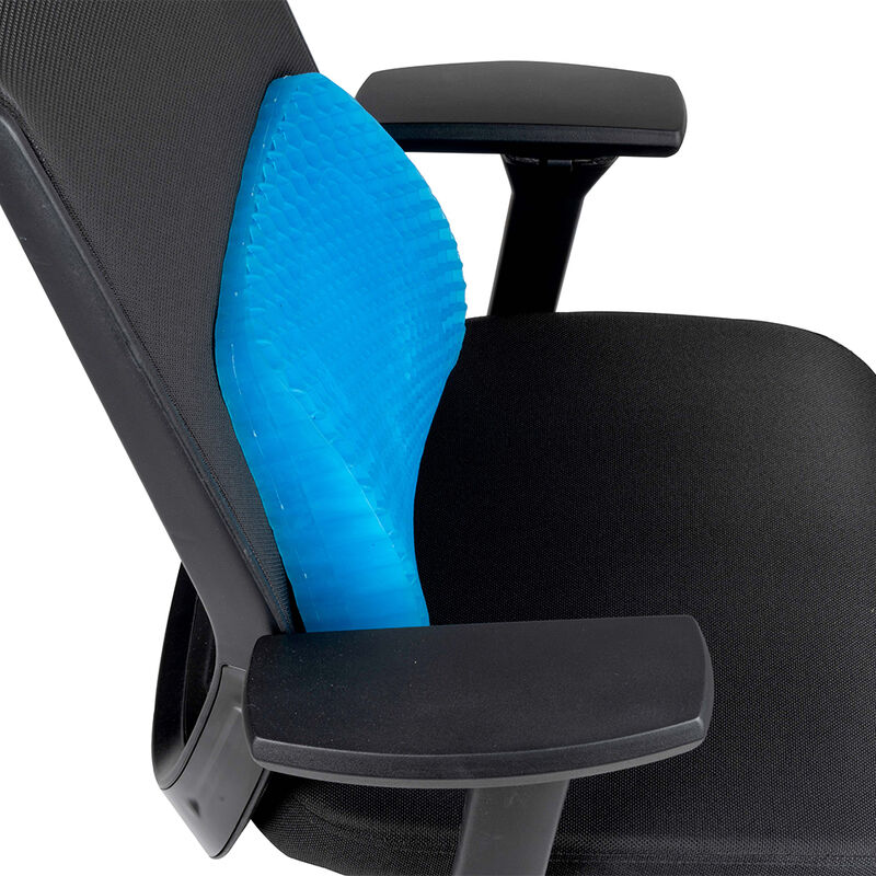 foto del prodotto bakaji cuscino in gel per sedie con cintura 37x31cm comfort schiena sciatica benessere