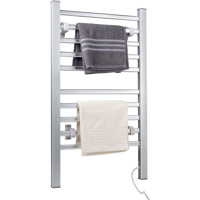 foto del prodotto bakaji dirt devil scaldasalviette elettrico portasciugamani da bagno stendino panni appeso o indipendente riscaldato ip22 antigoccia