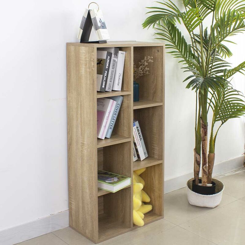 foto del prodotto bakaji libreria scaffale 7 ripiani casa e ufficio altezza 106 cm archivio documenti