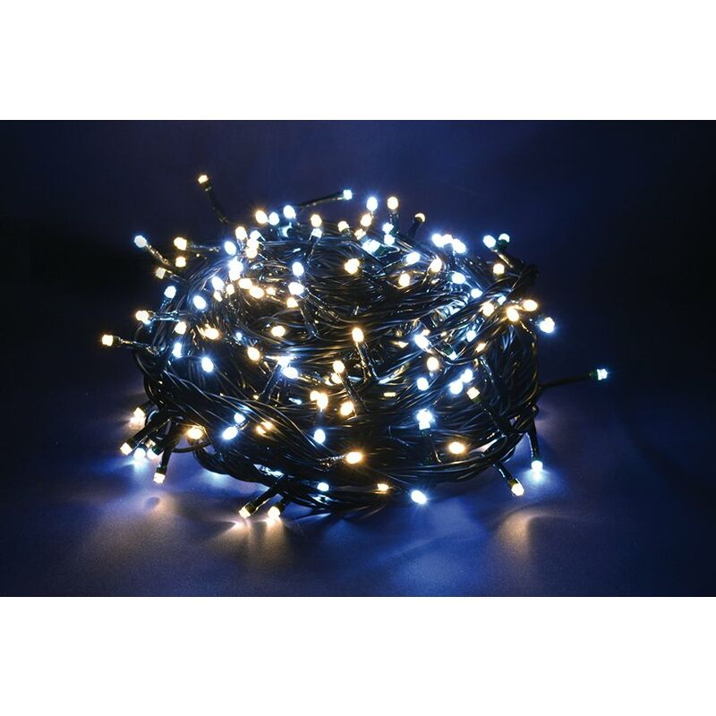 foto del prodotto bakaji luci di natale led a luce calda fredda bianca da esterno interno addobbi albero temperatura di colore luce bianca calda numero led 500