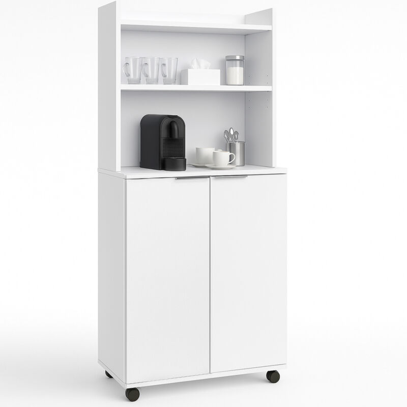 foto del prodotto bakaji mobile stazione coffee angolo bar snack da ufficio credenza multiuso per caff 