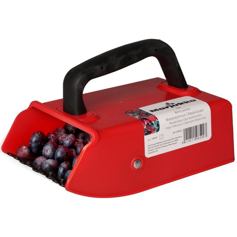 foto del prodotto bakaji raccoglitore di bacche in plastica e metallo impugnatura ergonomica 14x22x14 cm