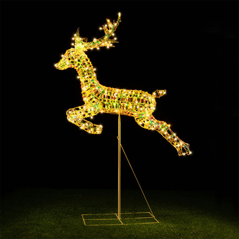 foto del prodotto bakaji renna luminosa natalizia addobbo per esterno cervo led luce calda 94 x 150 cm