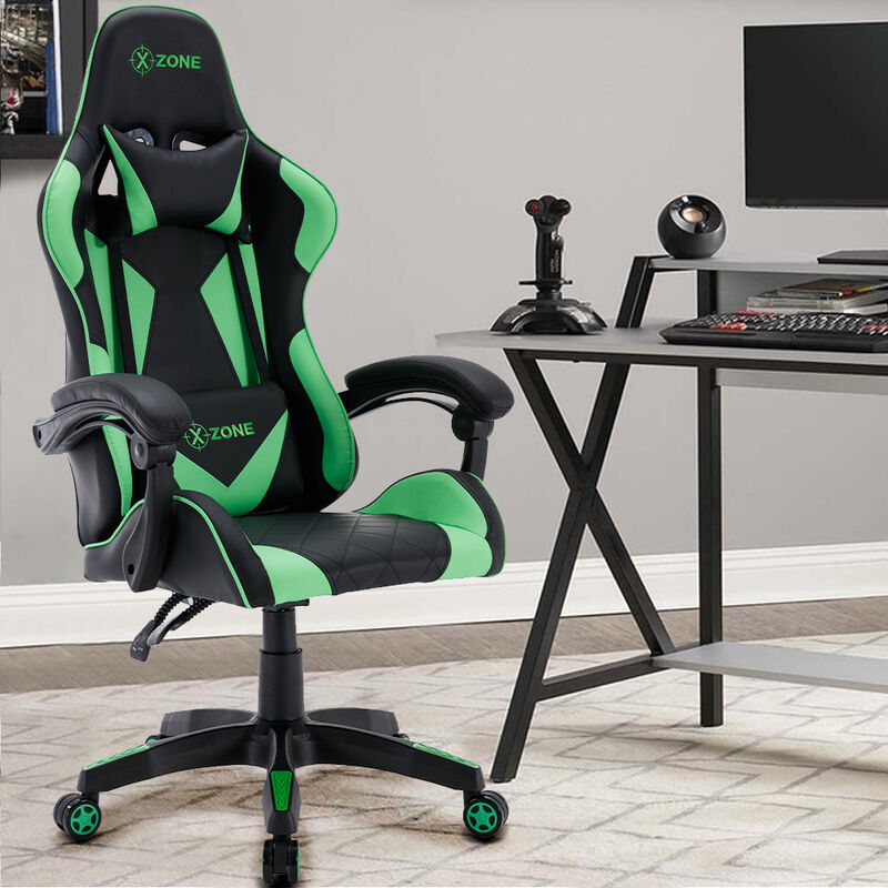 foto del prodotto bakaji sedia poltrona gaming scrivania ufficio casa reclinabile girevole direzionale