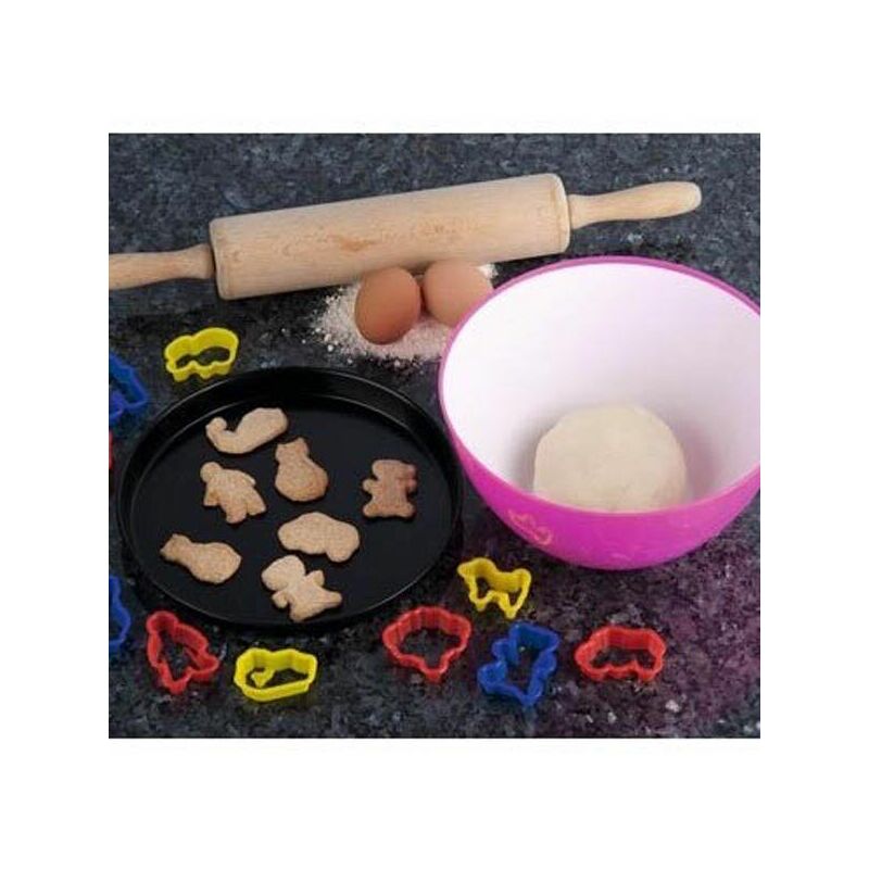 foto del prodotto bakaji set 10 pezzi formine per biscotti con teglia da forno e mattarello e scodella