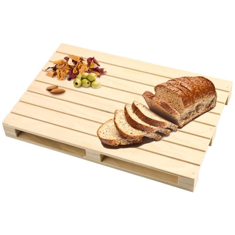 foto del prodotto bakaji tagliere a forma di pallet in legno pedana 20 x 35 cm antipasti affettati salumi