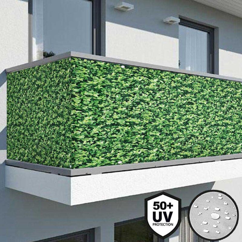 foto del prodotto bakaji telo copertura frangivista frangivento ringhiera protezione vento balcone foglie