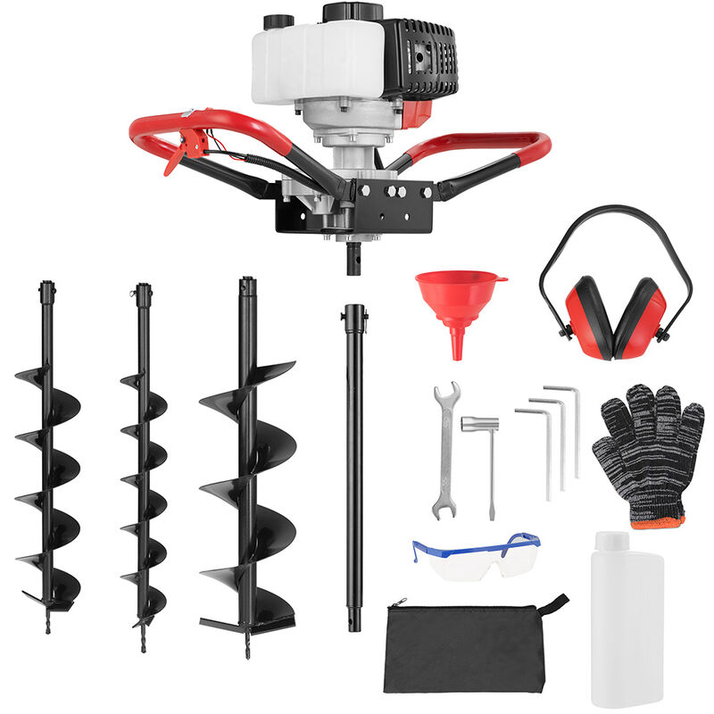 foto del prodotto bakaji - trivella mototrivella trivella a motore benzina 52cc monocilindrica tre punte