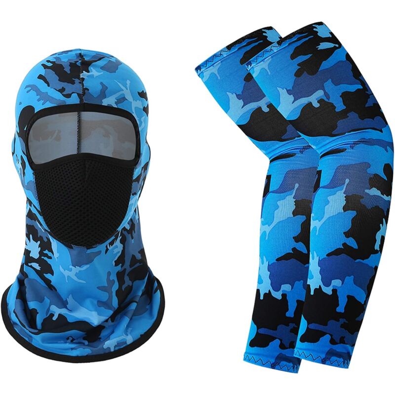 foto del prodotto balaclava riding face mask scaldacollo anti uv con protezione e raffreddamento, con maniche in seta ghiacciata per uomo donna