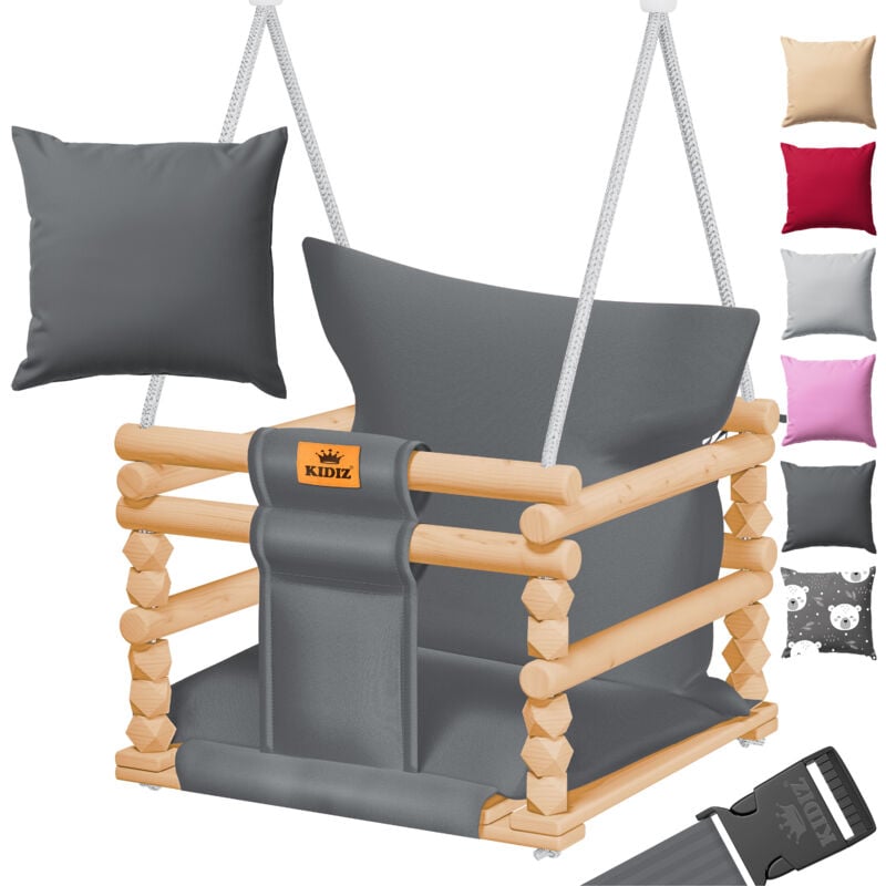 foto del prodotto balan oire pour enfants si ge de balan oire avec rembourrage balan oire en bois avec anti bascule jusqu 60kg r glable en hauteur indoor outdoor