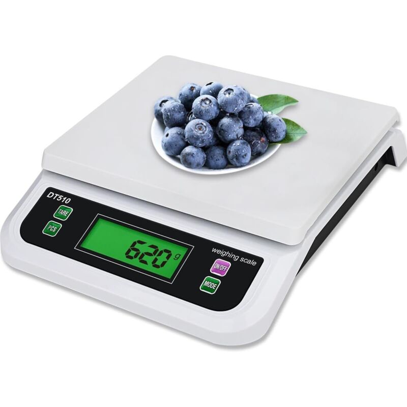 foto del prodotto balance de cuisine 30kg 1g con funzione pcs contapezzi e tare bilancia cucina digitale, per panifici e mense pasticceria bilancia professionale per