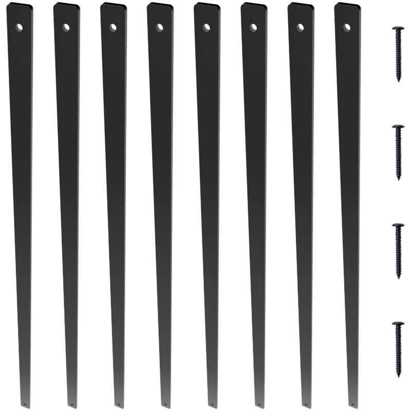 foto del prodotto balaustre in metallo per scale, 29,5 x 1 flat aluminum alloy decorative balausters, 51 pack deck balaustre con viti, classic hollow deck railing