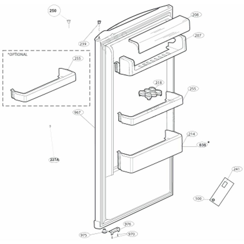 foto del prodotto balconcino mensola 440x95x50 mm frigorifero, congelatore beko 4355789