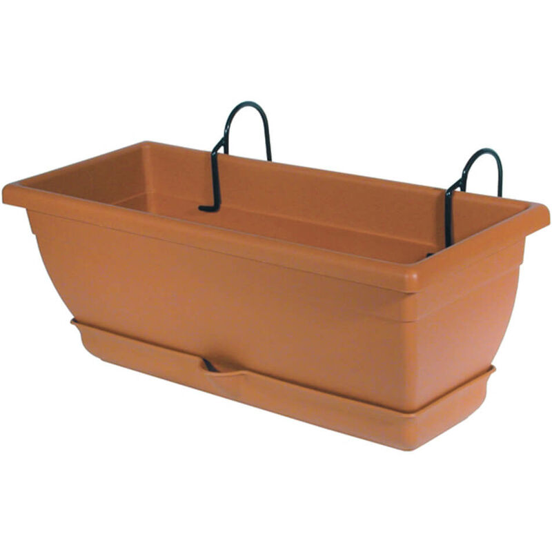 foto del prodotto balconetta + sottovaso cm.50 terracotta