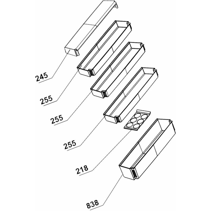 foto del prodotto balconnet bouteilles rep re n 838 frigorifero, congelatore beko 4369194