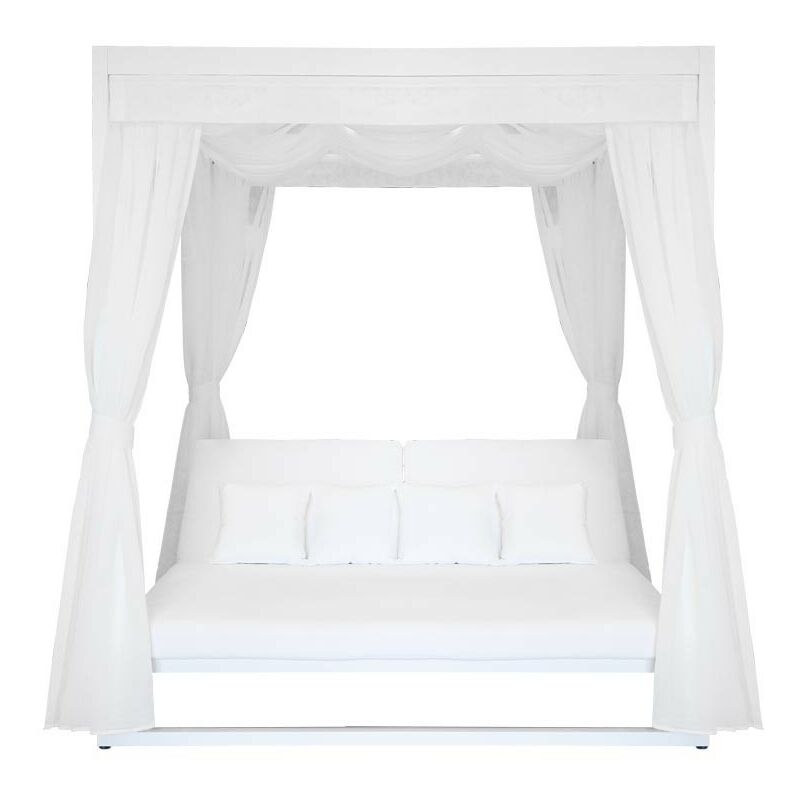 foto del prodotto baldacchino da esterno in alluminio bianco 2x2xh.2,3 m